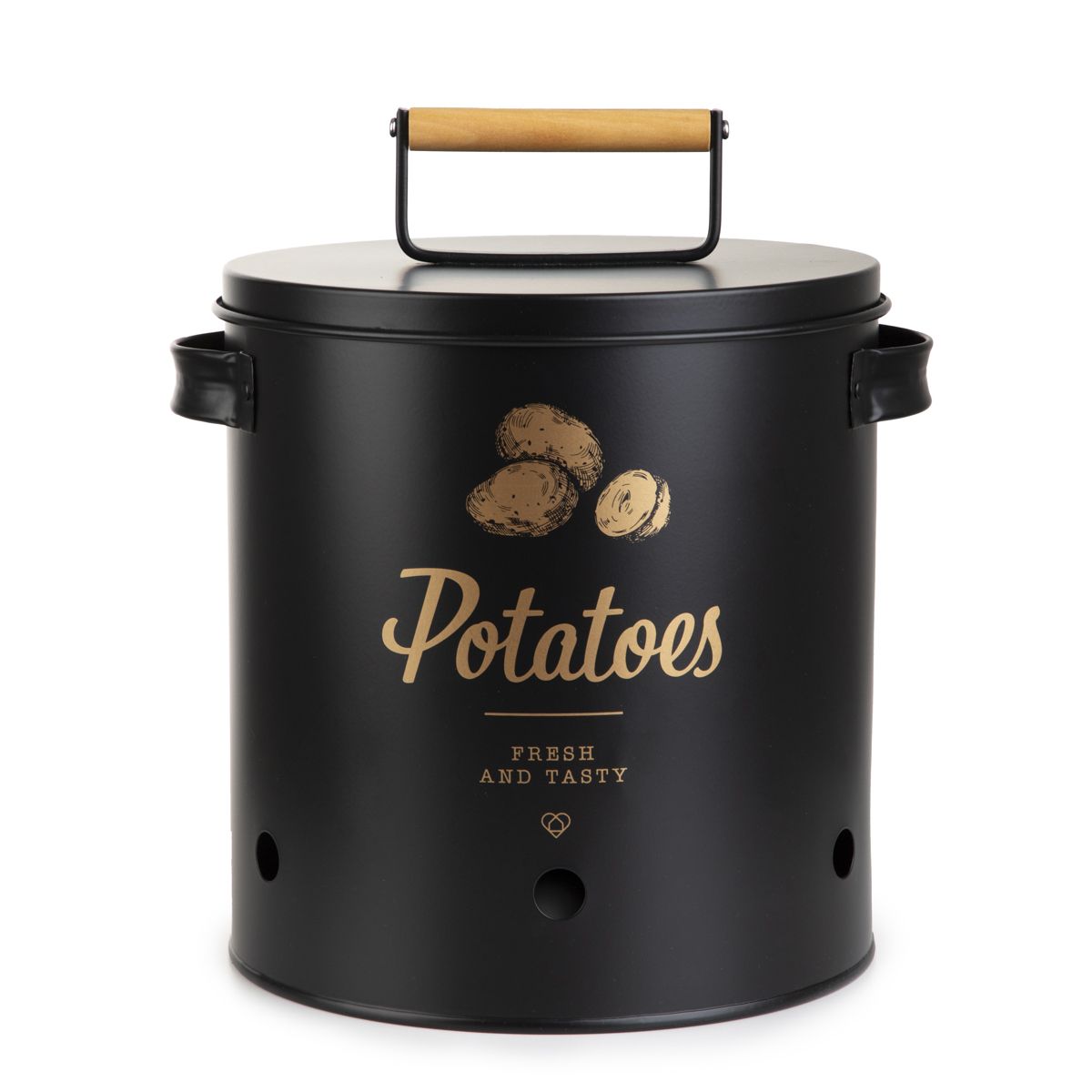 Pojemnik YENNIS na ziemniaki czarny 23x22 cm
