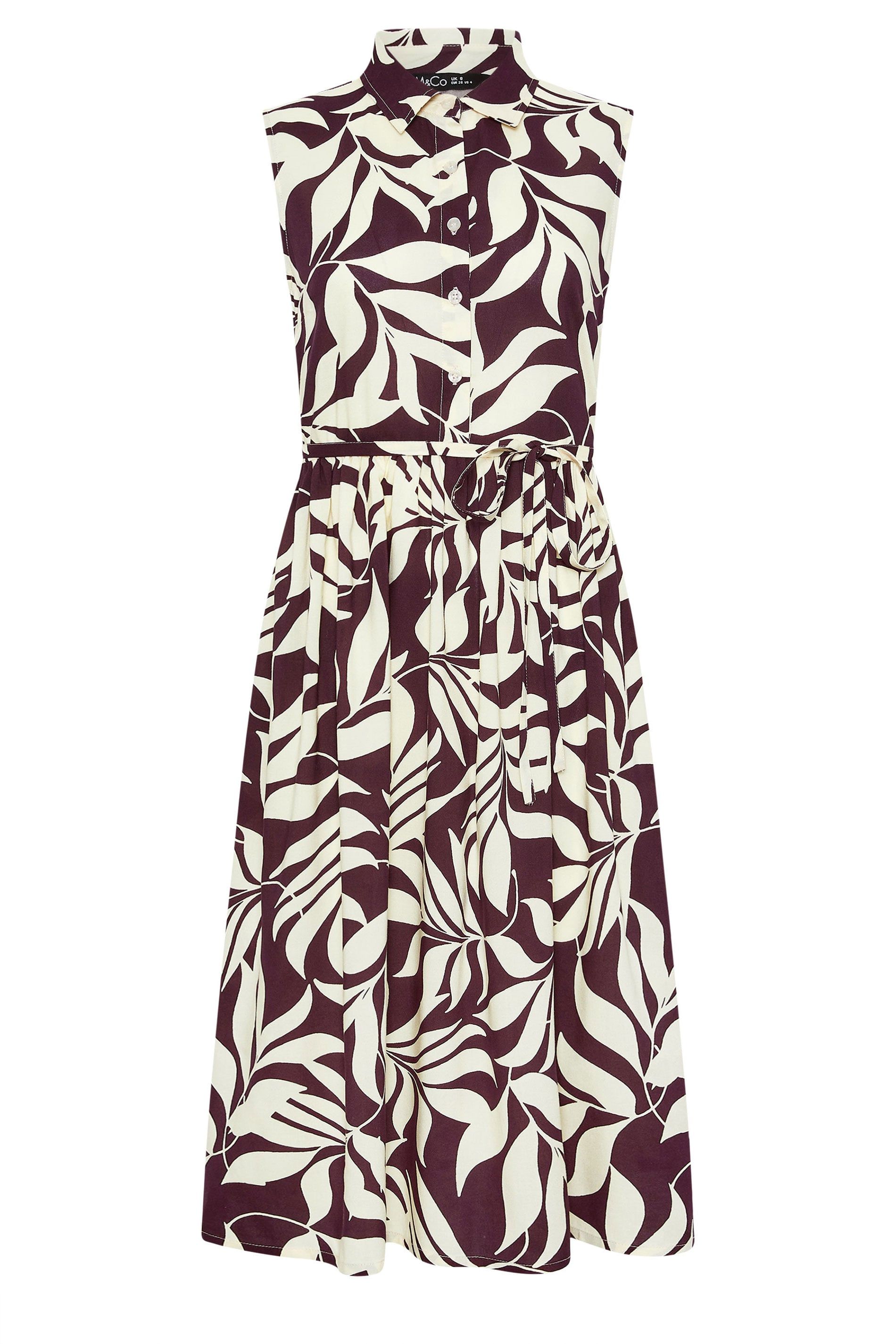 M&Co Petite Printed Sleeveless Midi Dress