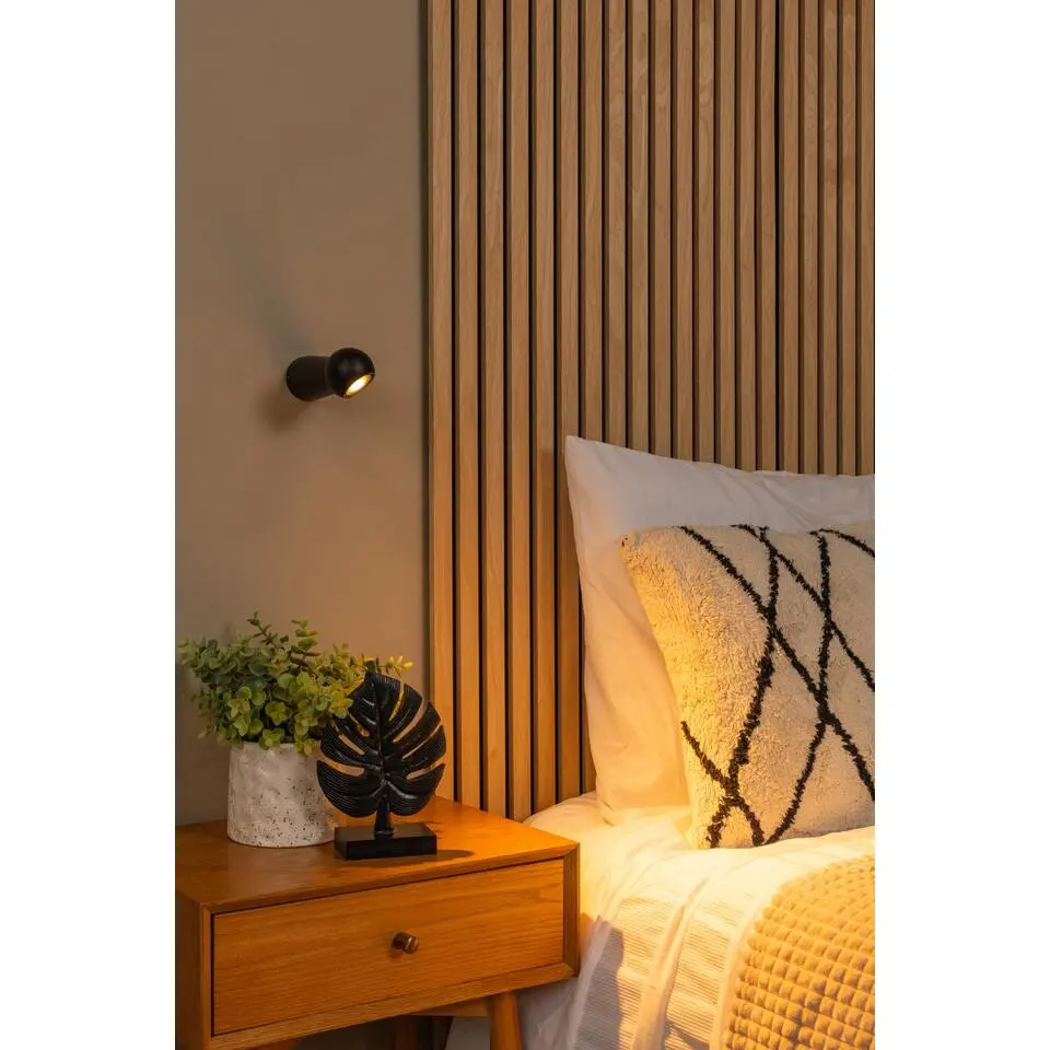 Lucide IPSOS Wandlamp - Zwart