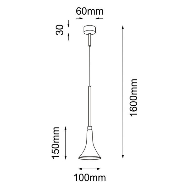 Lampa wisząca KANZAKI czarna LED 1x6W Neutralna biel 731lm Shilo