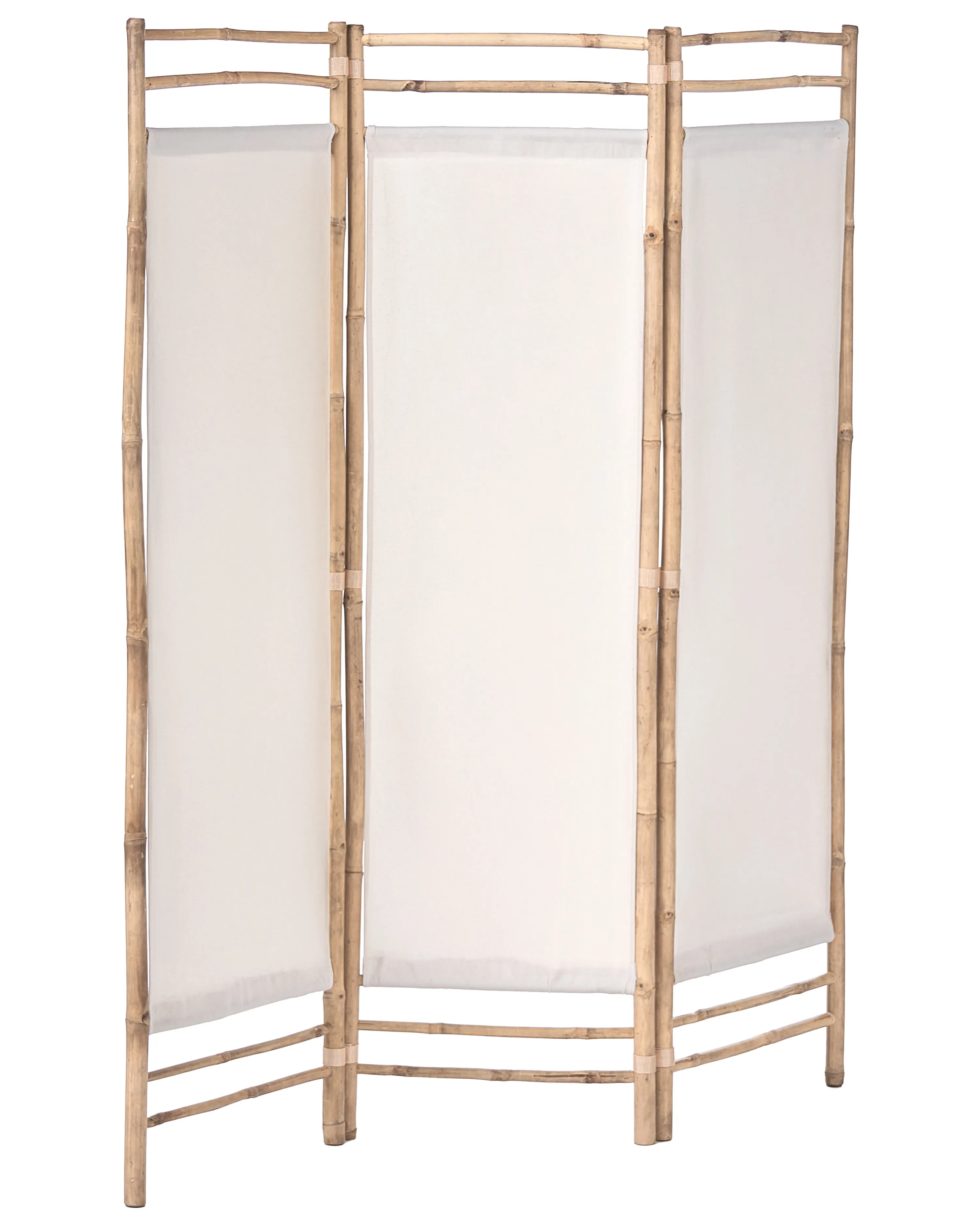 3-Panel Garden Privacy Screen ALBEROBELLO Folding Light Brown