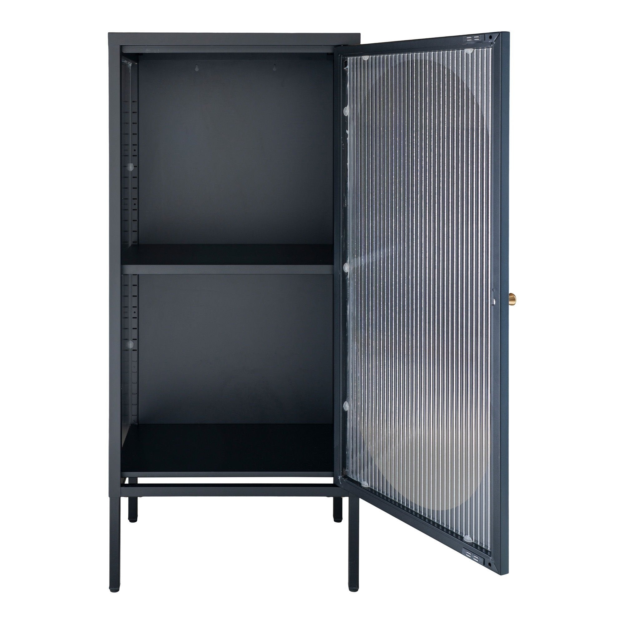Rebellenclub Vitrinekast Randers - 110 x 50 cm - Zwart