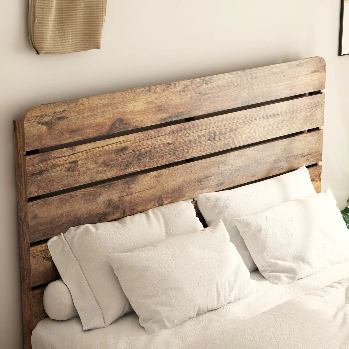 Bed Frame Queen Size, Wood Platform Bed Frame