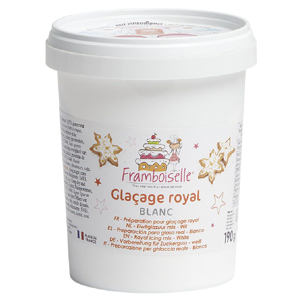 Préparation pour glaçage royal blanc Framboiselle 190 g