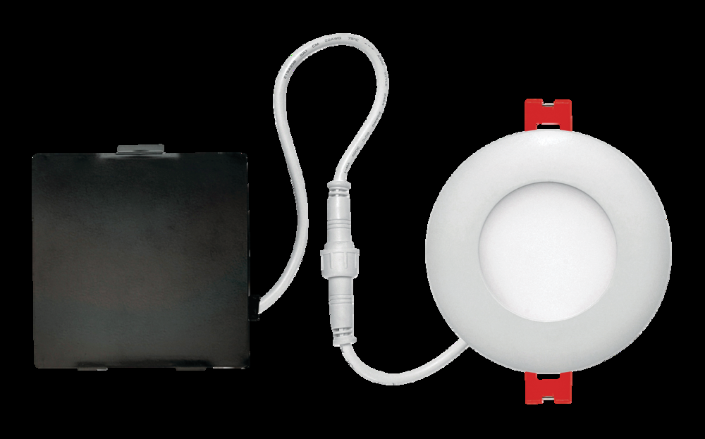 Globe Electric Ultra-Slim Round LED Recessed Lighting Kit, 3-in, Assorted Colours