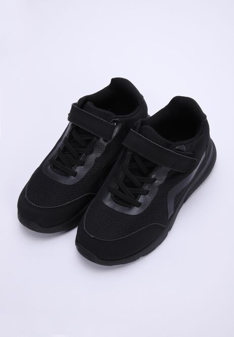Boys Black Mesh Runner Trainers