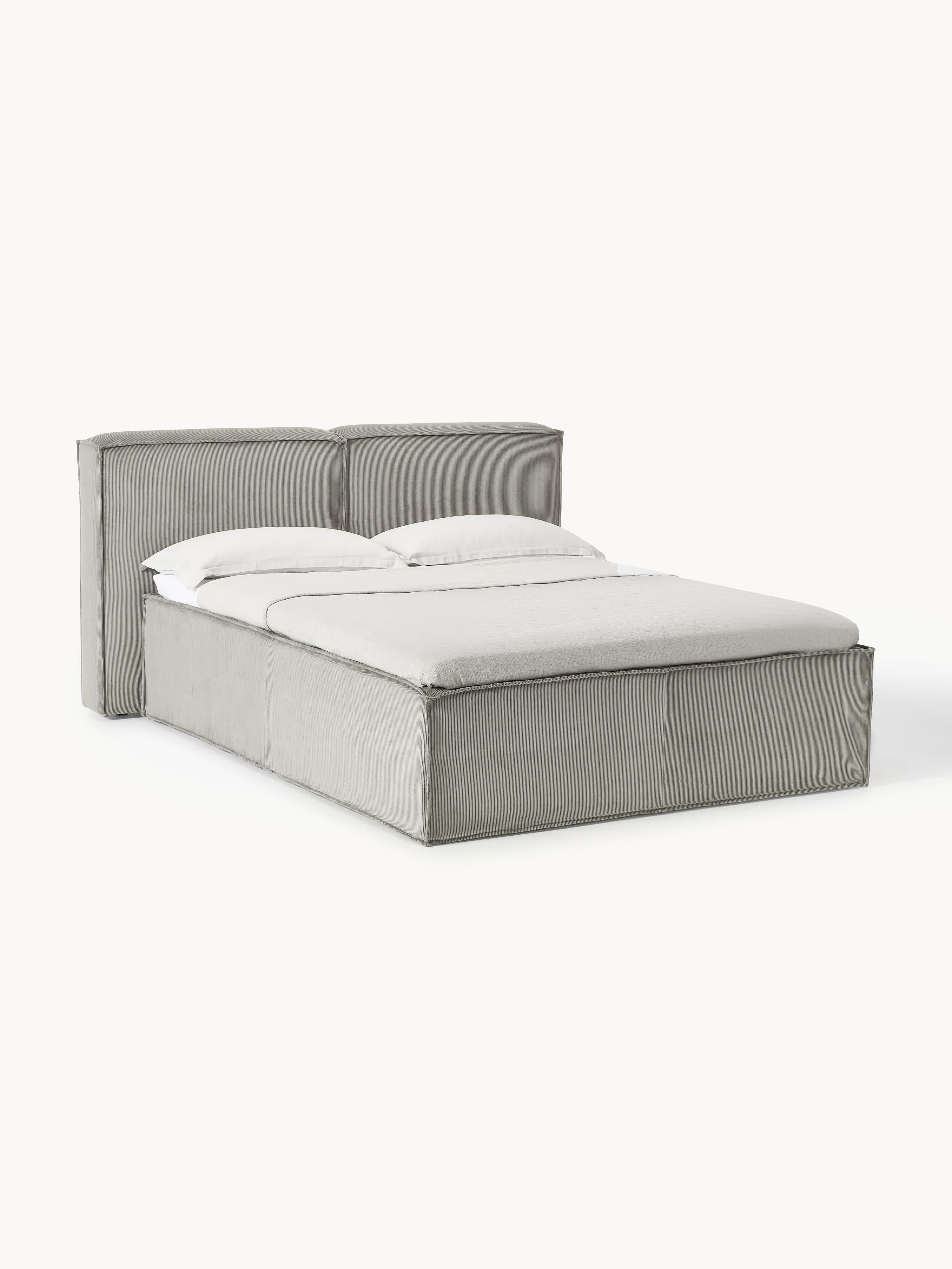 Cord-Boxspringbett Lennon