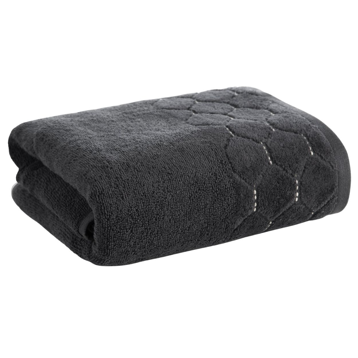 Ręcznik kąpielowy LUMIA 70x140 cm czarny bawełna 100% 550 g/m²
