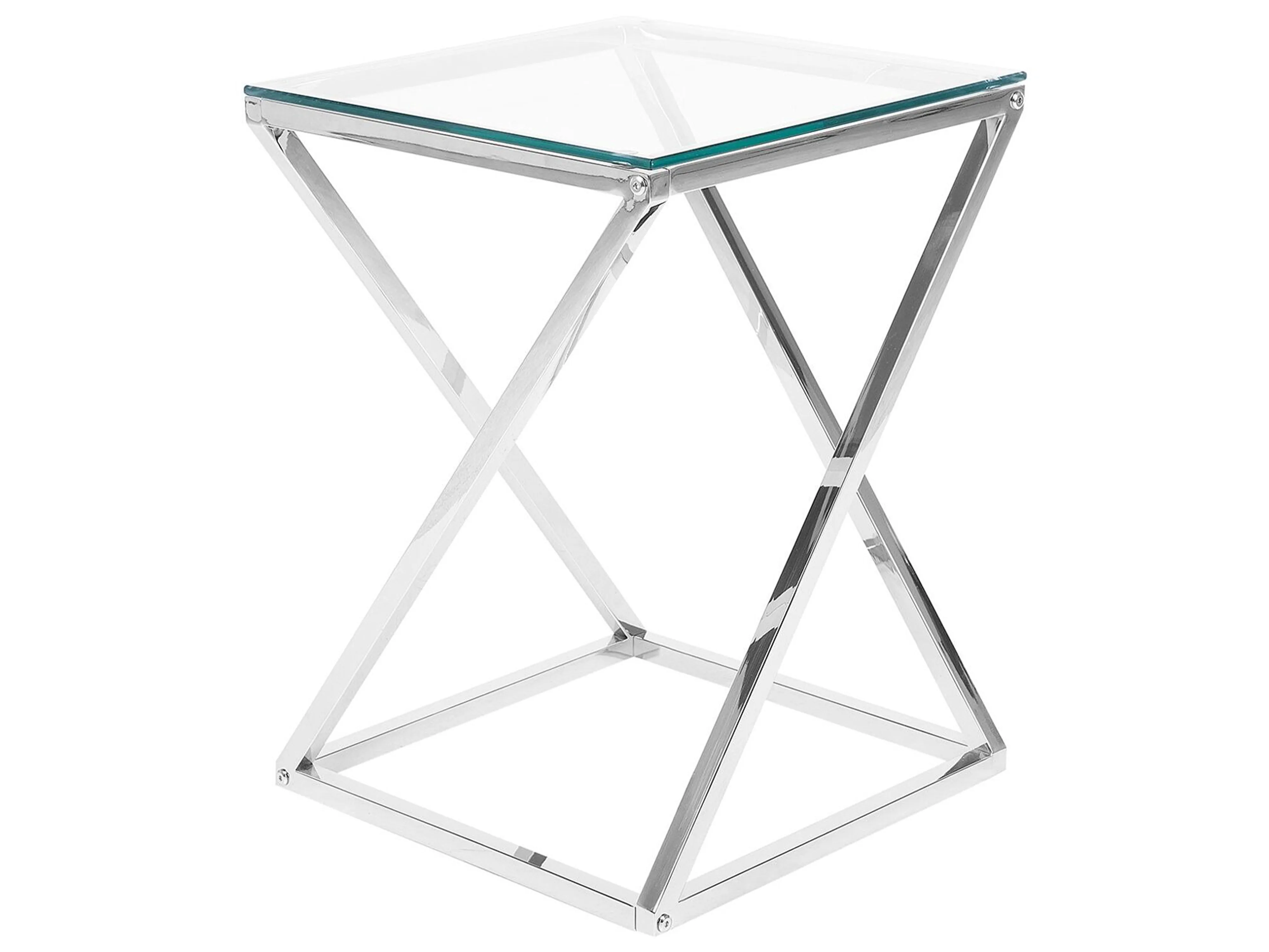 Coffee Table BEVERLY Glass Silver
