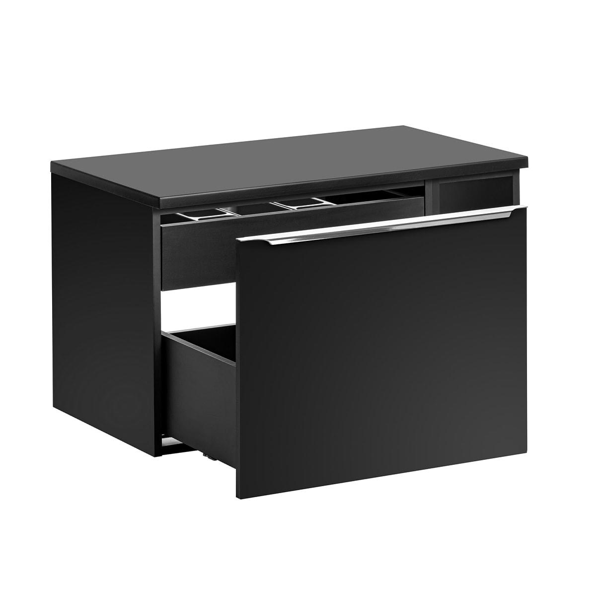 - Meuble sous-vasque 80cm 2 niches noir