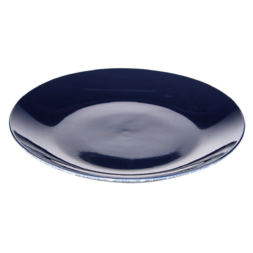 Assiette à dessert décor vague japonaise bleu et blanc Ø20cm