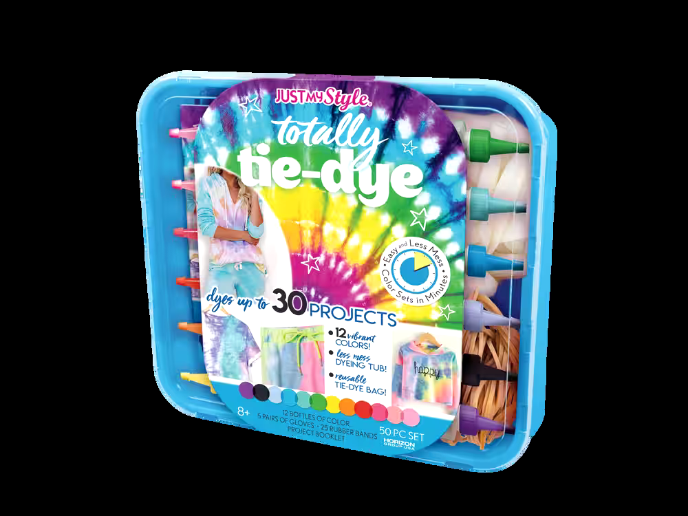 Just My StyleTotally Tie-Dye Kit, Includes Gloves, Bands & Colours, 46-pc, Ages 8+
