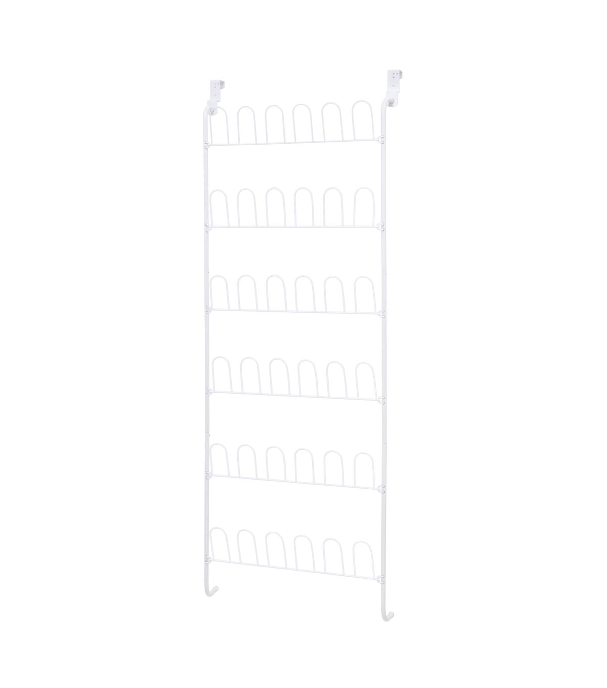 Honey Can Do 22.5 x 63 White Steel 18 Pair Over The Door Shoe Rack
