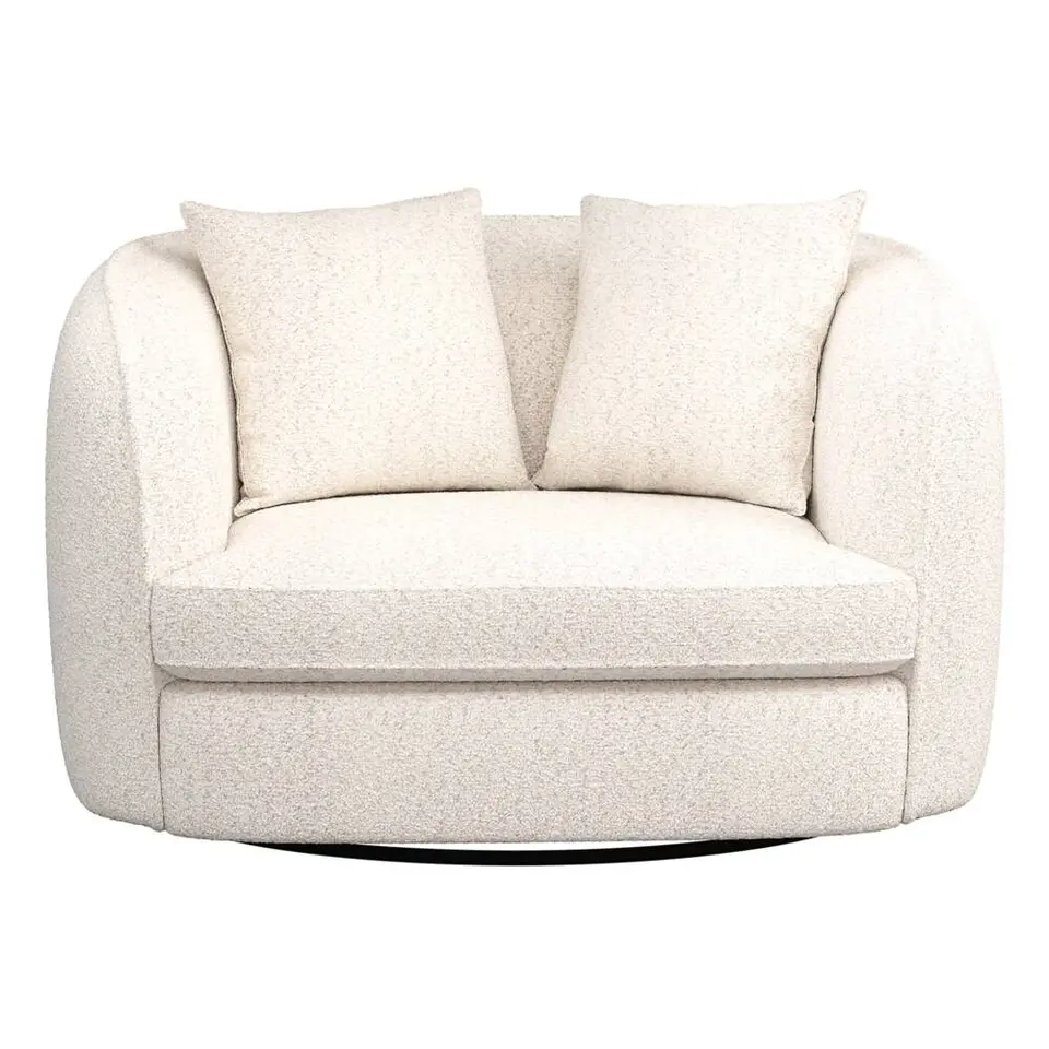 Draaibare Loveseat Enzio - stof Wales - cr&egrave;me