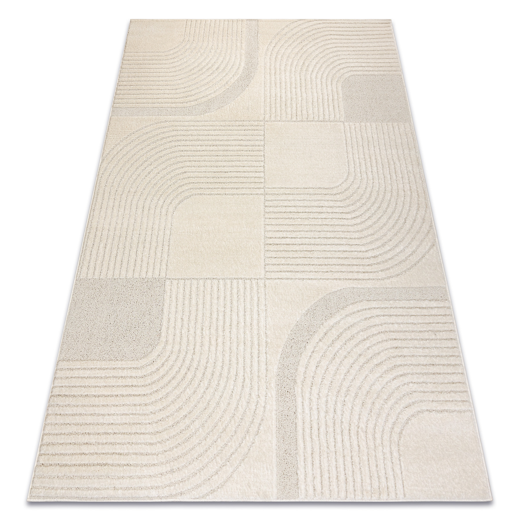 Dywan DUNE 8011 krem - Geometryczny, linie, strukturalny 80x150 cm