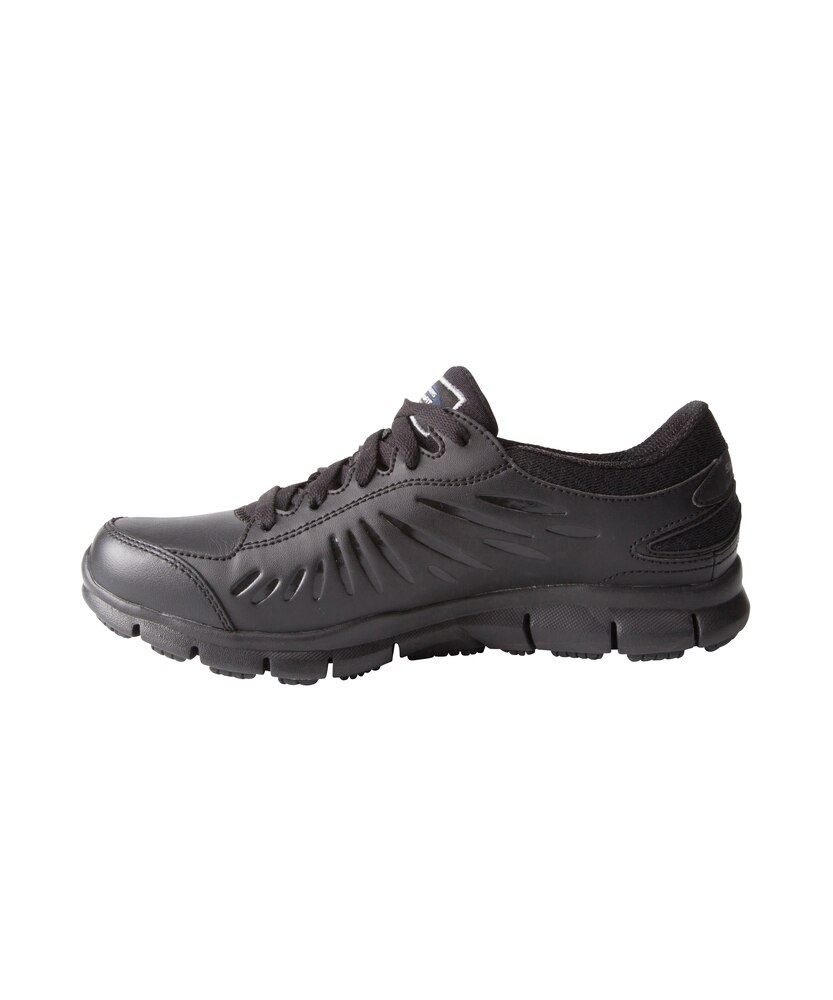 Skechers Women's Eldred Slip-Resistant Lace Up Shoes - Black