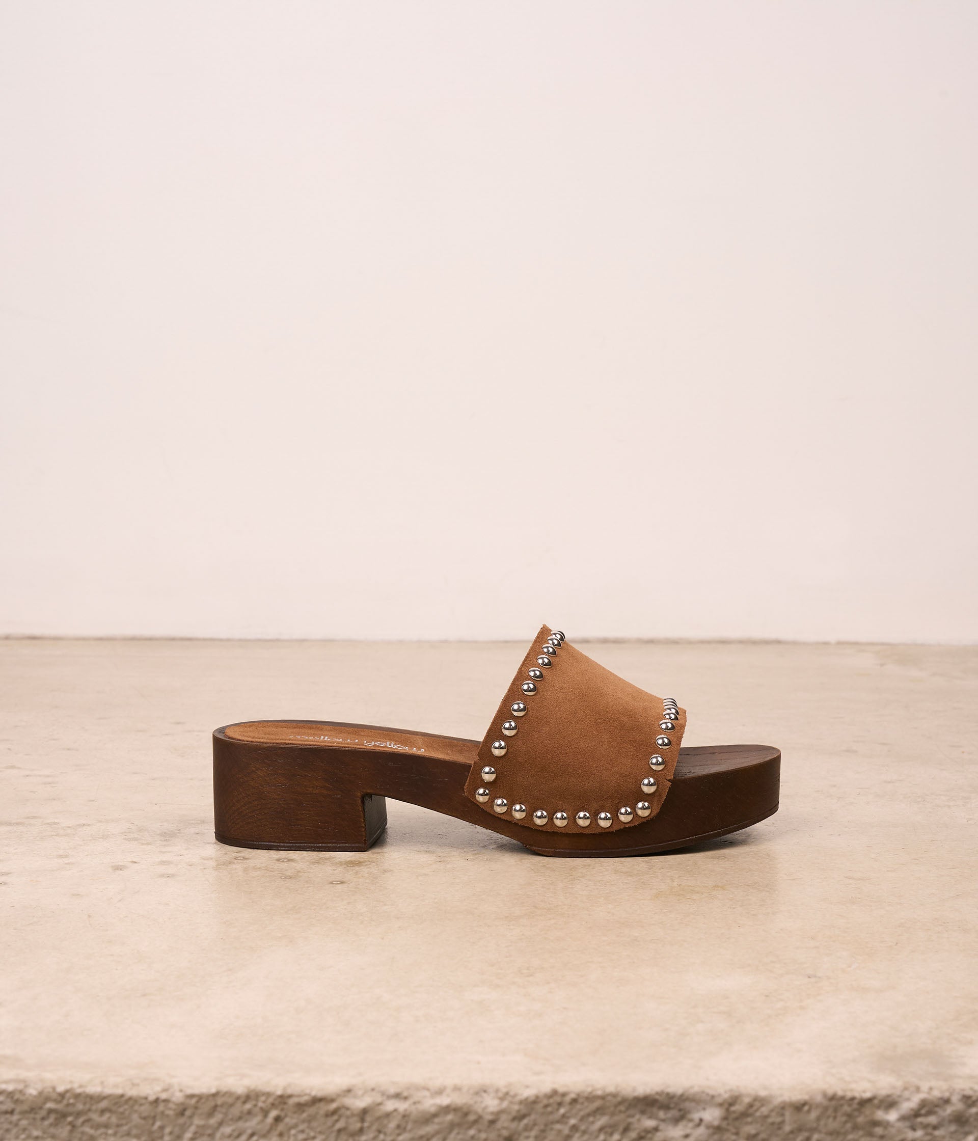 Mules velours marron Jeff