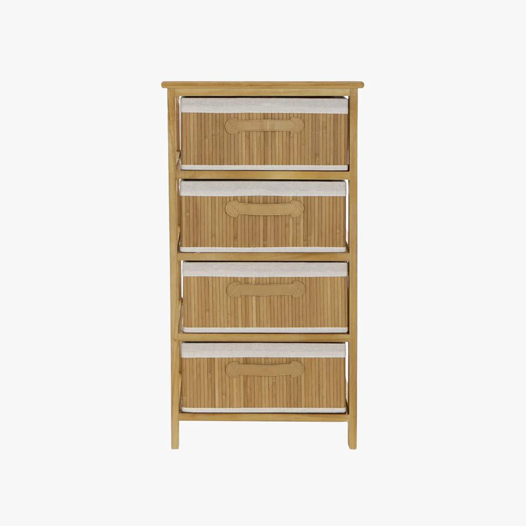 Estante 4 Níveis Arrumação Natural 42x32x81 CLEAR