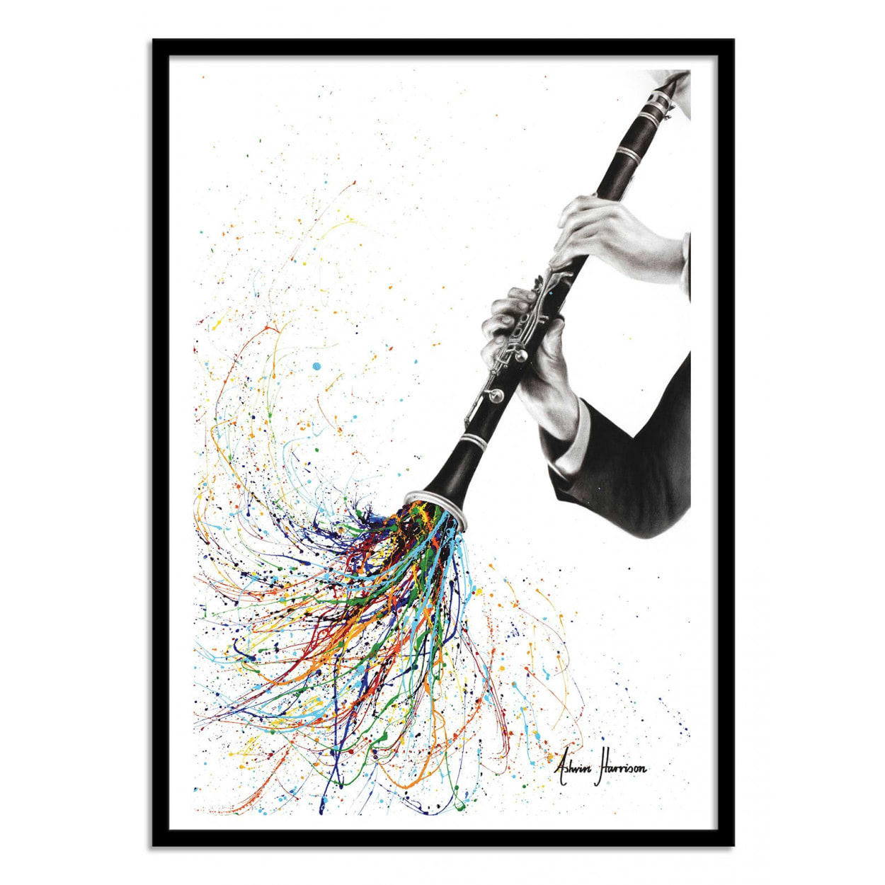 ASHVIN HARRISON - A CLARINET TUNE - ASHVIN HARRISON - Affiche d'art 50 x 70 cm