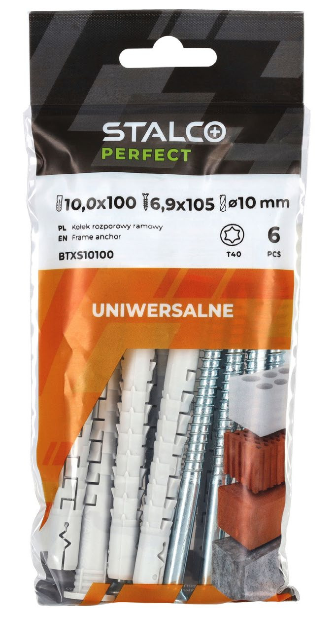Kołek rozporowy ramowy TXK Torx/T25 TXS 8x60 bag (6) STALCO PERFECT BTXS08060