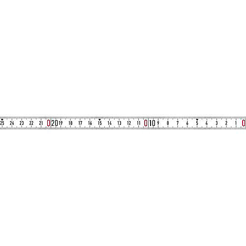 Mètre-ruban BMI 357004001LNR-SK 1 m, ruban acier blanc laqué, autocollant