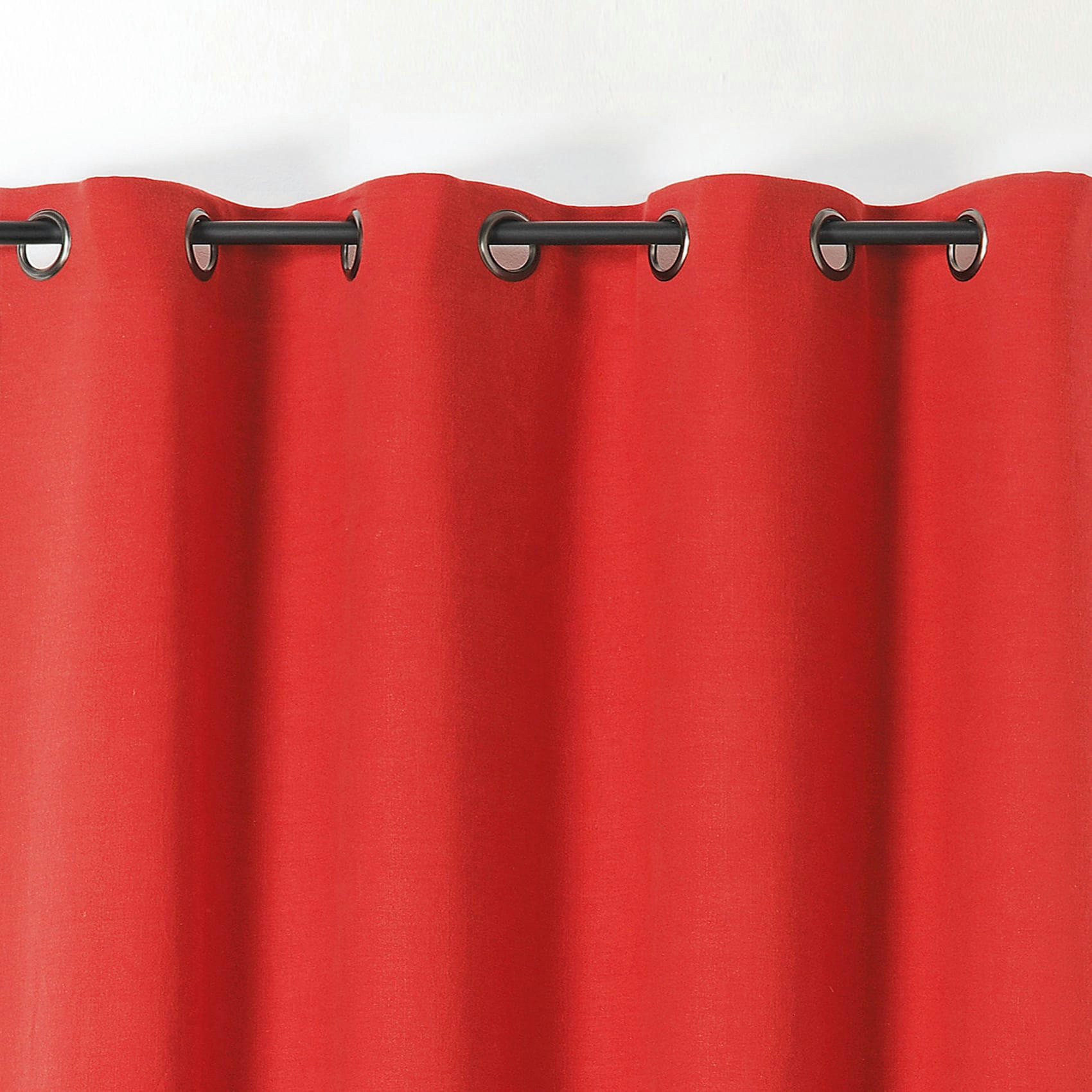 - Rideau en 100% lin libeccio rouge 135x255 cm