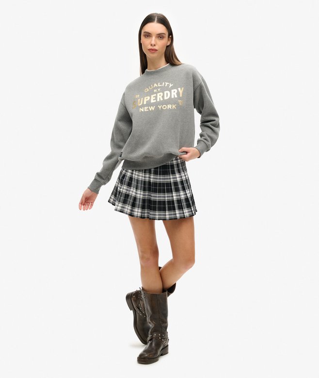 Luxe Metallic Logo Sweatshirt