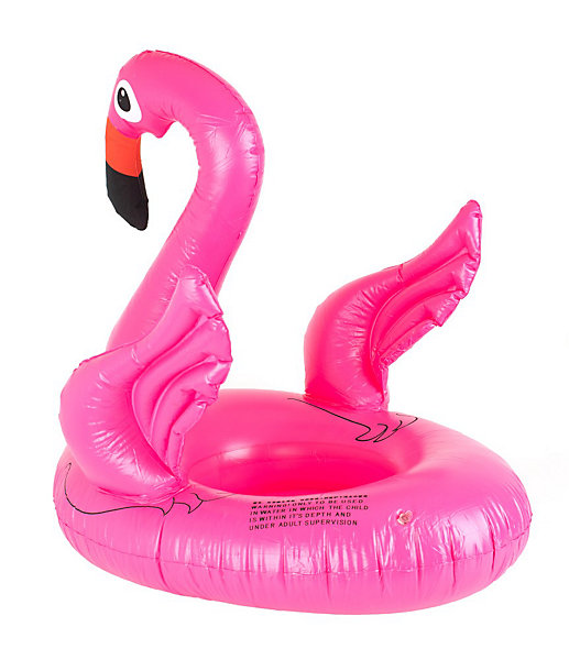 Bouée de ponton gonflable pour enfants flamant rose