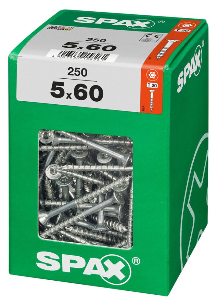 TRESKRUE SPAX TFT 5X60MM 250STK/PK