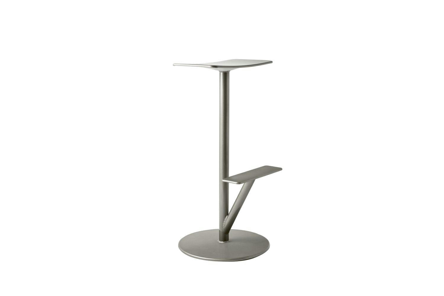 SEQUOIA - Tabouret de bar gris métallique H66cm
