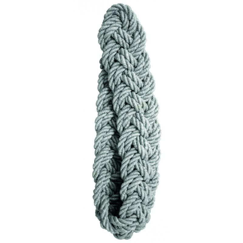 PETITE SHETLAND - - Embrasse rideaux textile magnétique sans perçage - Gris éléphant