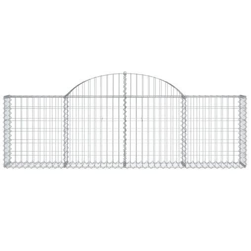 NNEVL Arched Gabion Baskets 4 pcs 200x30x60/80 cm Galvanised Iron