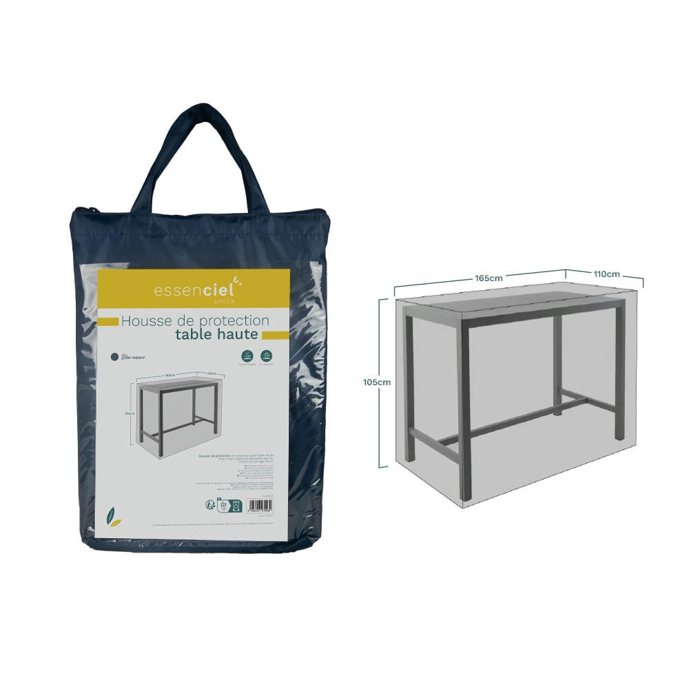 - Housse de protection pour table haute 165x110x120CM  bleu marine