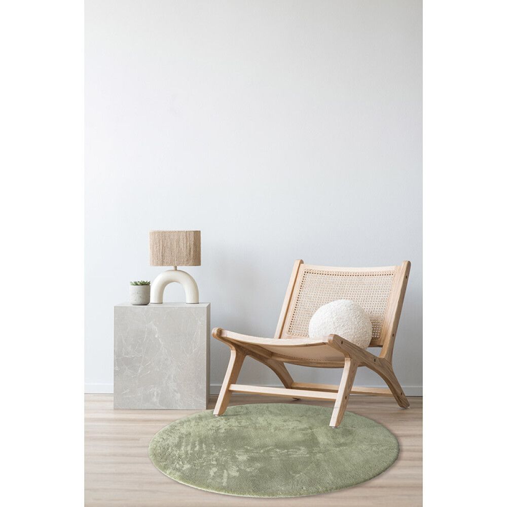 GULVTEPPE SOFT TOUCH Ø80CM GRØNN