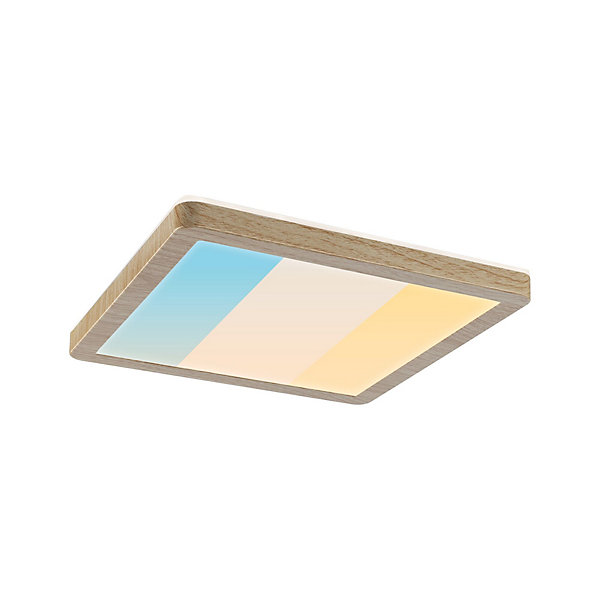 Panneau LED Atria Shine White Select IP44 carré 190x190mm 8W 1160lm 3000 - 6500K Esthétique bois