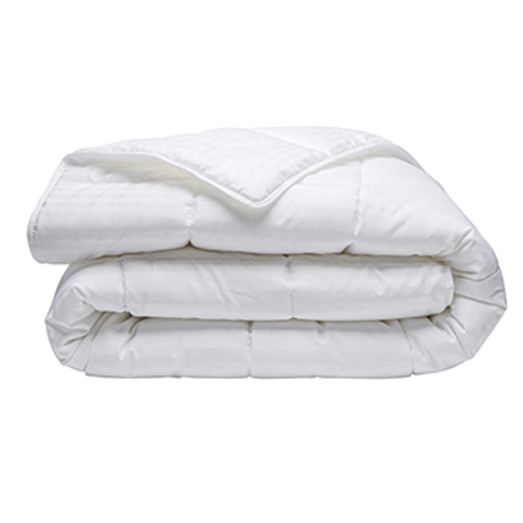 - Couette chaude en satin de coton blanc 140x200 cm