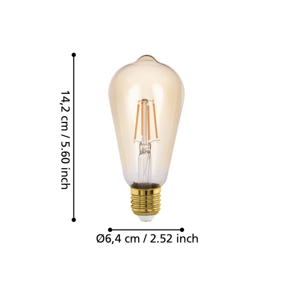 LED-Leuchtmittel, E27, 4,9 W, 2200 K, mit Sensor