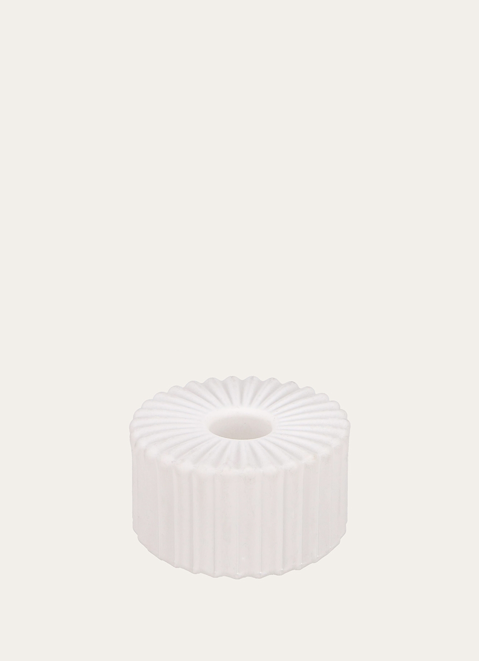 BOUGEOIR EN VERRE COLORÉ RÉVERSIBLE BLANC