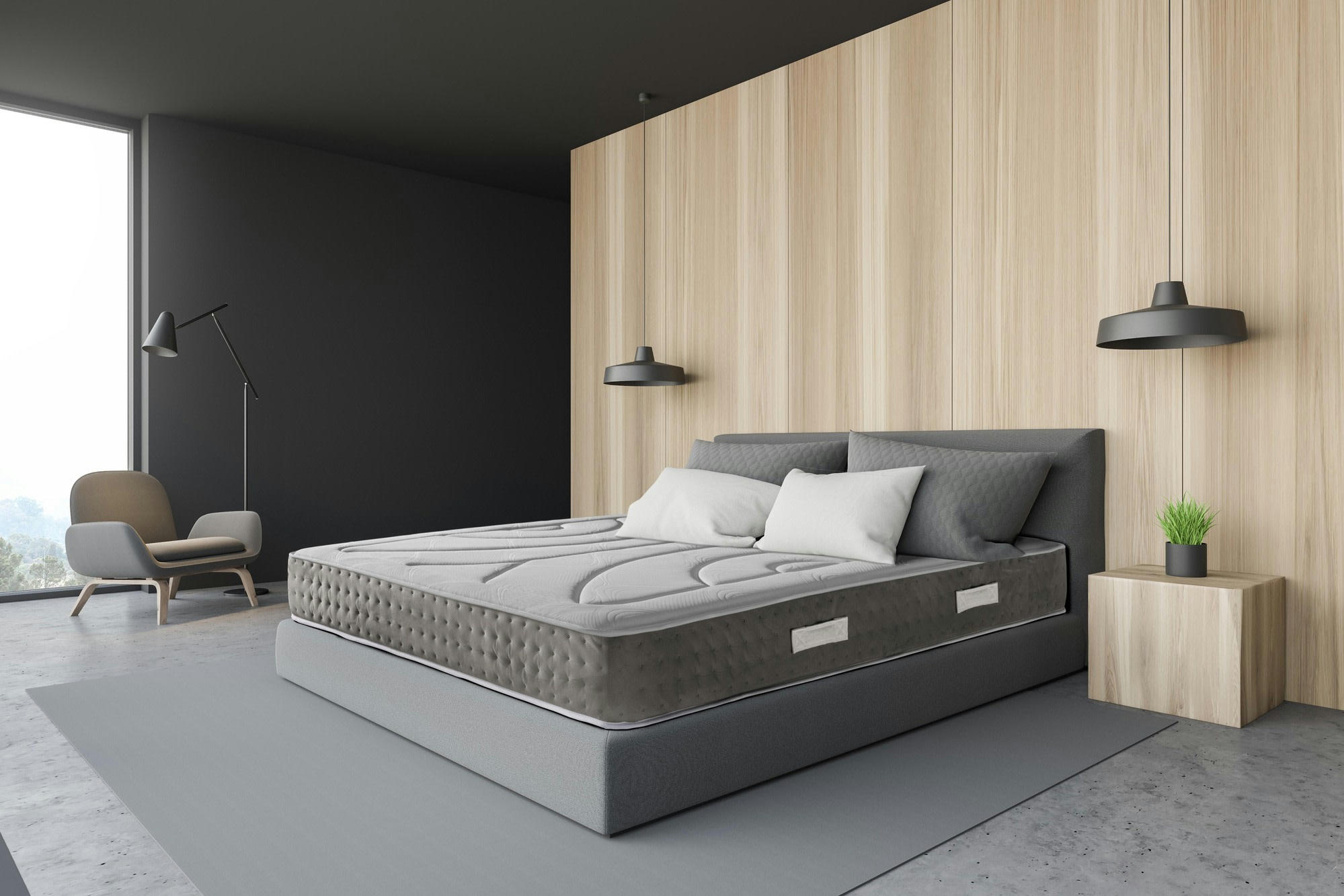 LOUZEN - Matelas mousse à mémoire de forme soutien ferme 160x200