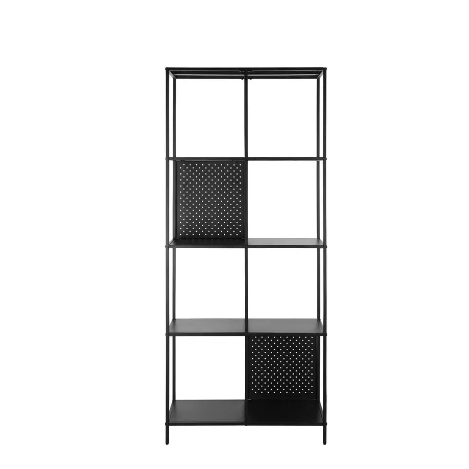 Charleston - Hoge boekenkast zwarte metaal