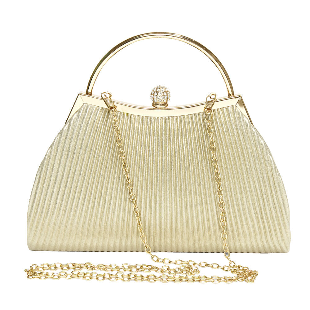 Sac à main pailleté beige 23,8x5,4xH19cm