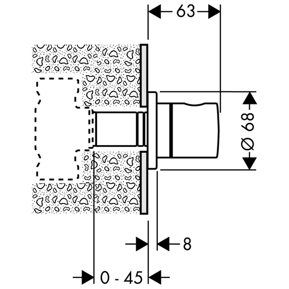 Absperrventil »Universal«, Messing, glänzend, ½