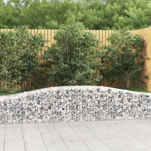 NNEVL Arched Gabion Baskets 3 pcs400x50x40/60 cm Galvanised Iron