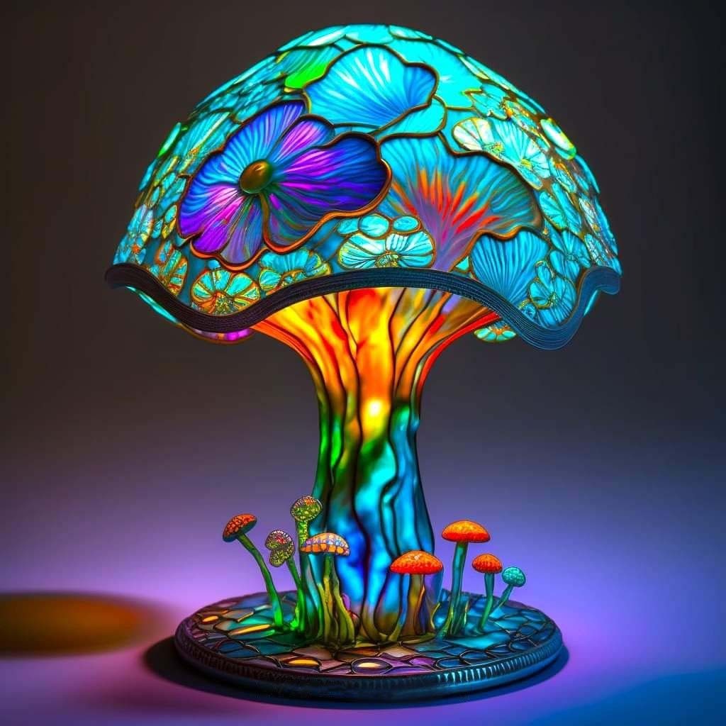70% OFF - Stained Glass Plant Series Table Lamp-Lotus