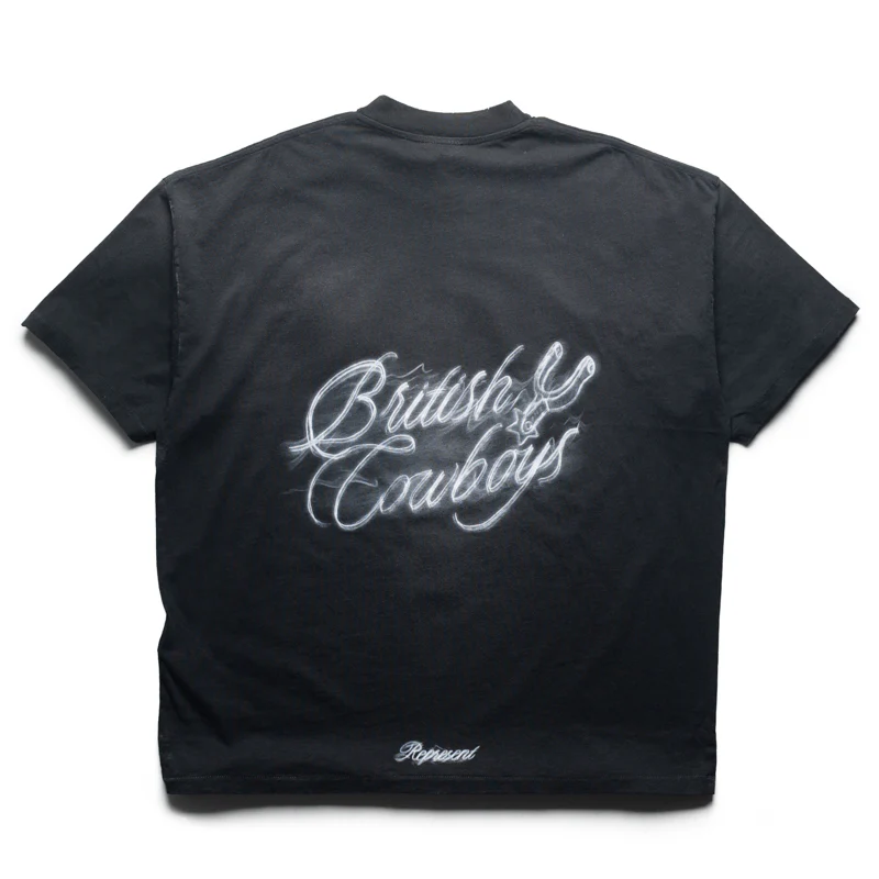 Represent British Cowboys Tee - Stained Black