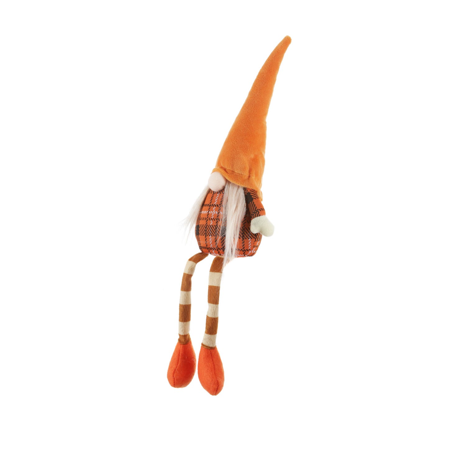 Gnomo autunno gambemolli 55 cm cappello a punta