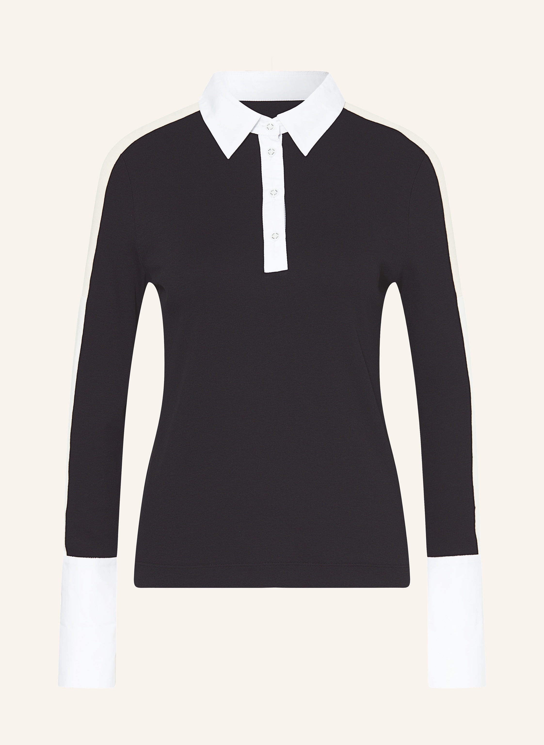 MARC CAIN Poloshirt im Materialmix