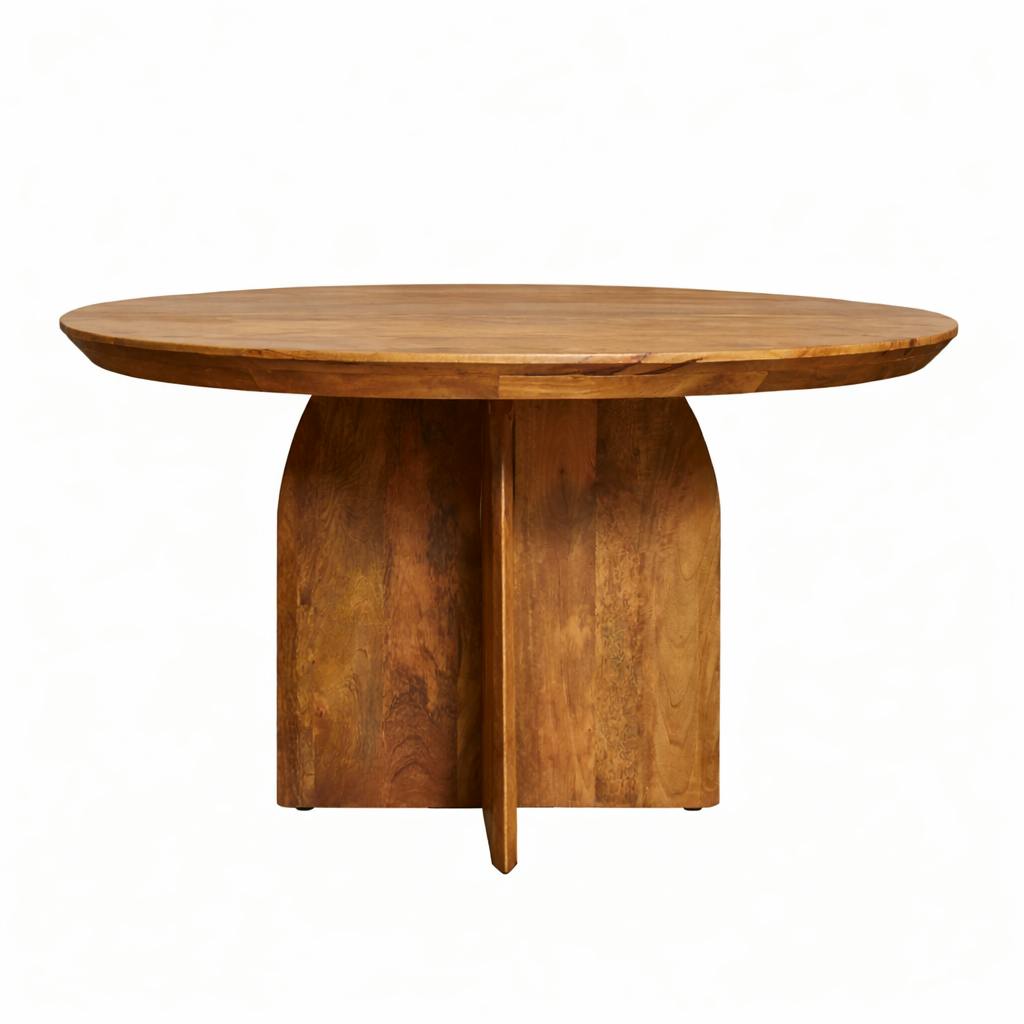 Table ronde vintage en bois Ø150 cm CALDERA