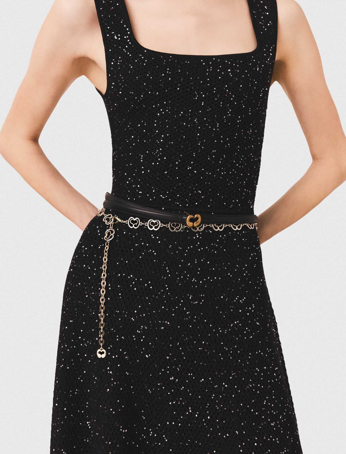 Robe longue à sequin