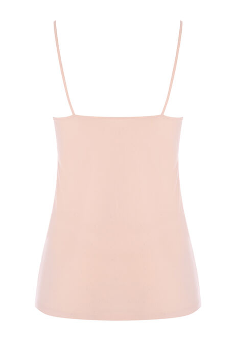 Womens Beige Stretch Camisole Vest